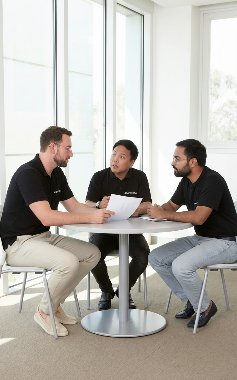The Ecomtrada team in a working session