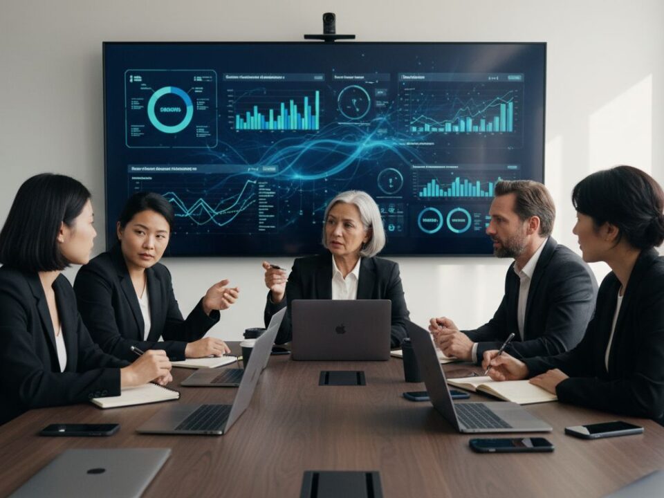 professioneel marketingteam overleg