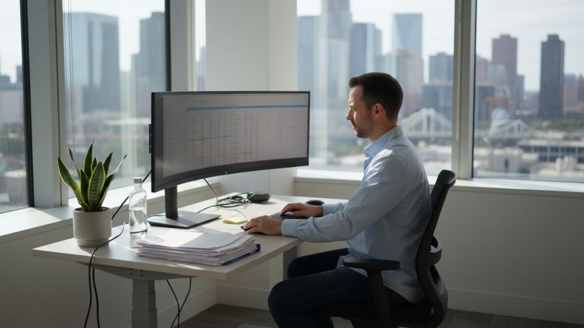 Marketer reviewing Google Ads campaigns