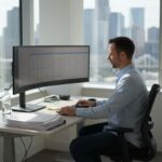 Marketer reviewing Google Ads campaigns