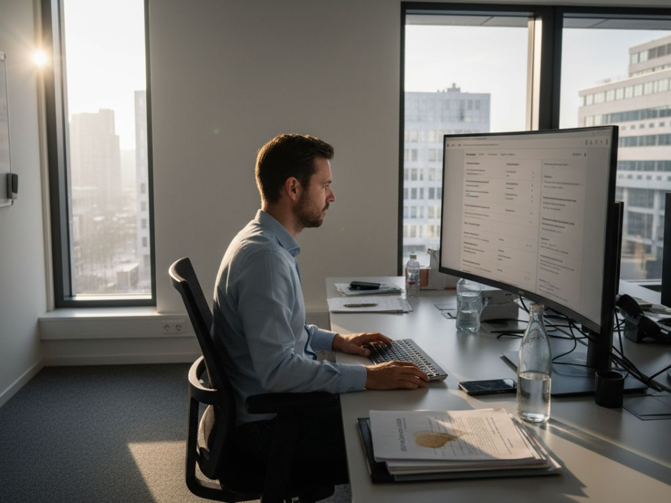 Een marketeer analyseert de prestaties van Google Ads campagnes.