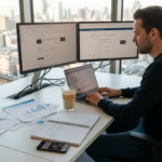 Een online marketeer bekijkt of de advertentie tracking goed is ingesteld.