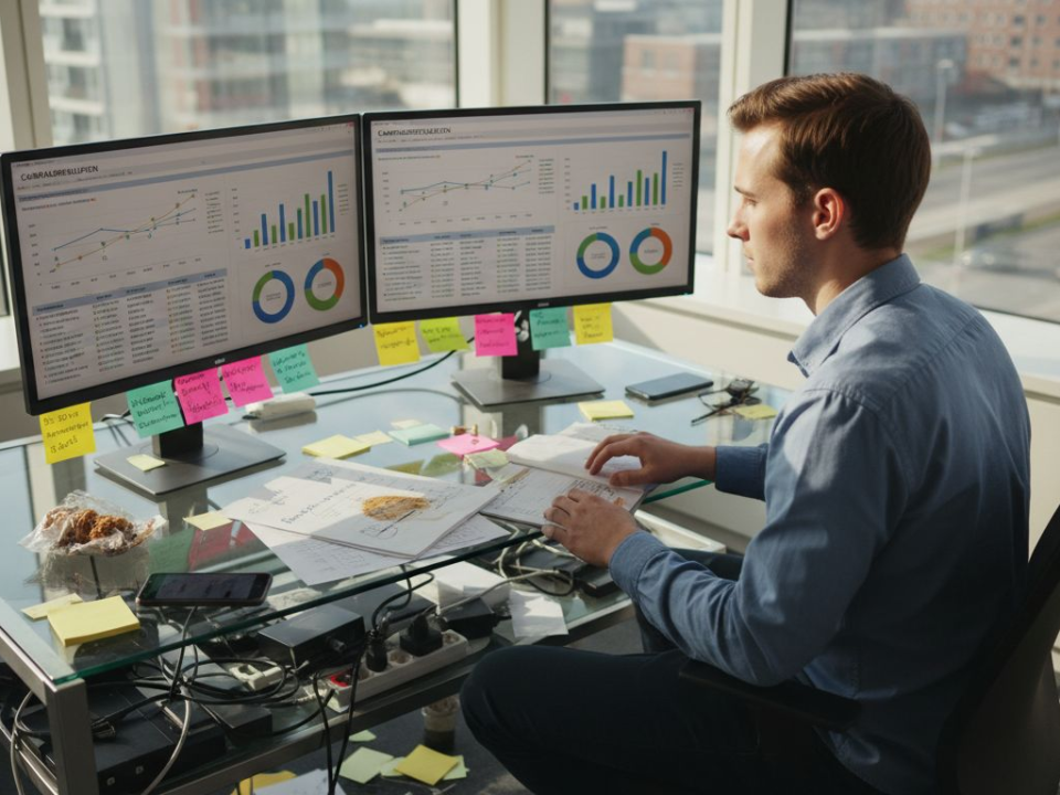 Een marketeer analyseert de resultaten van een digitale campagne.